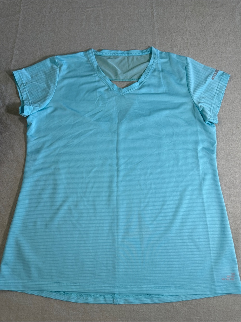 BCG Running Women’s XL Aqua Blue Mesh Back Athletic Top